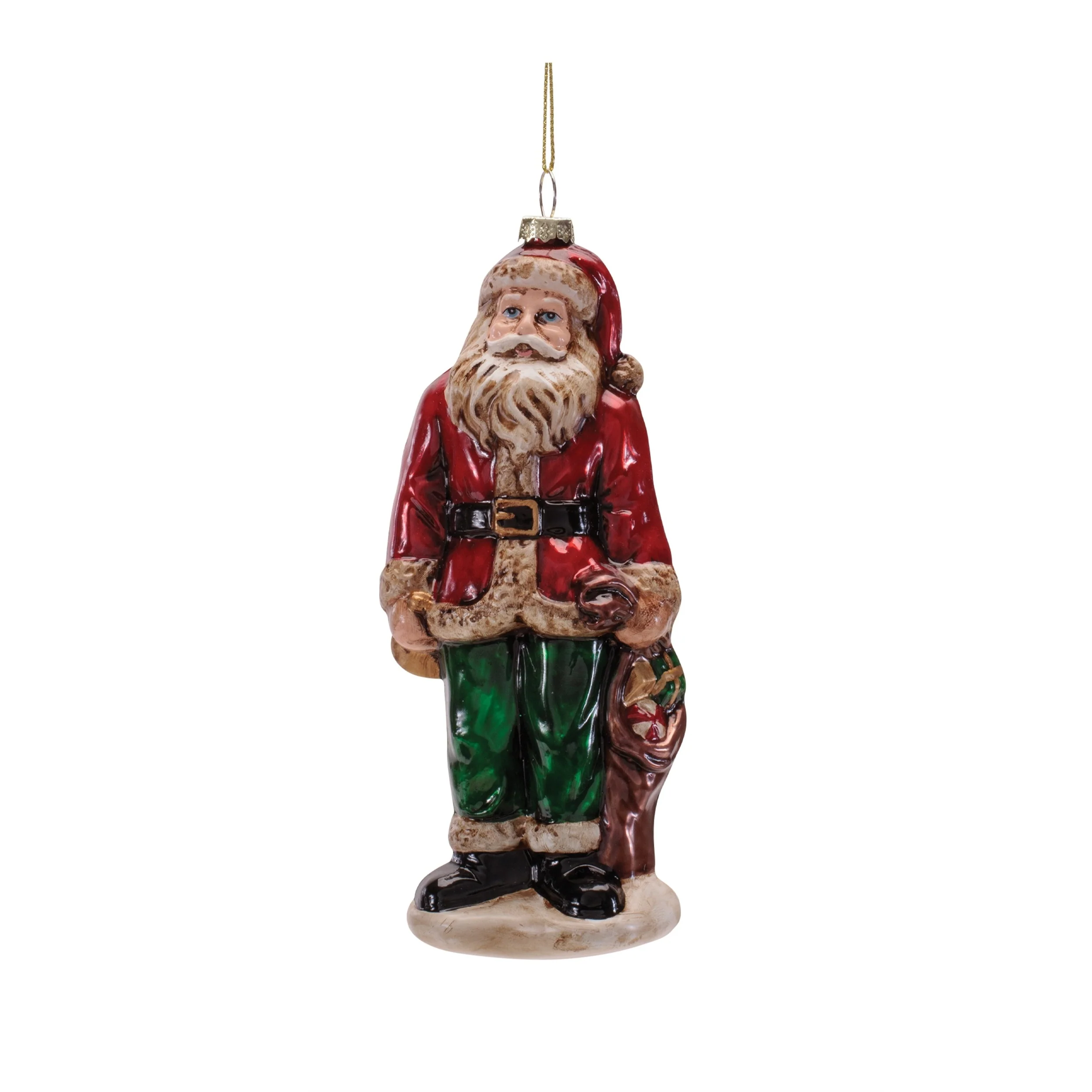 Glass Santa Figure Ornament, 7.5" (2 styles - sold individually) - Image 5