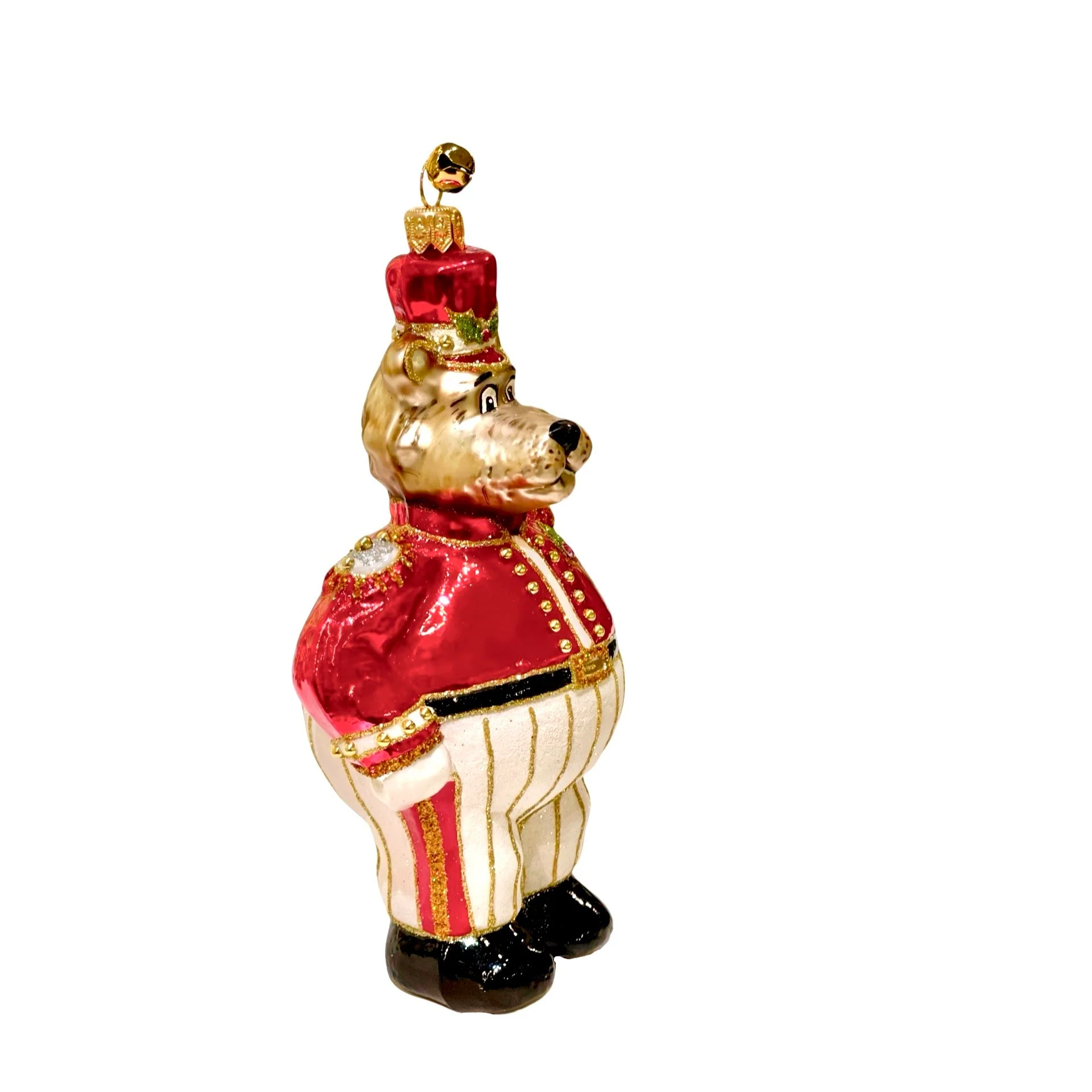 Glass Sergeant Bear Major Grizzly Ornament, 6.5" - Image 2