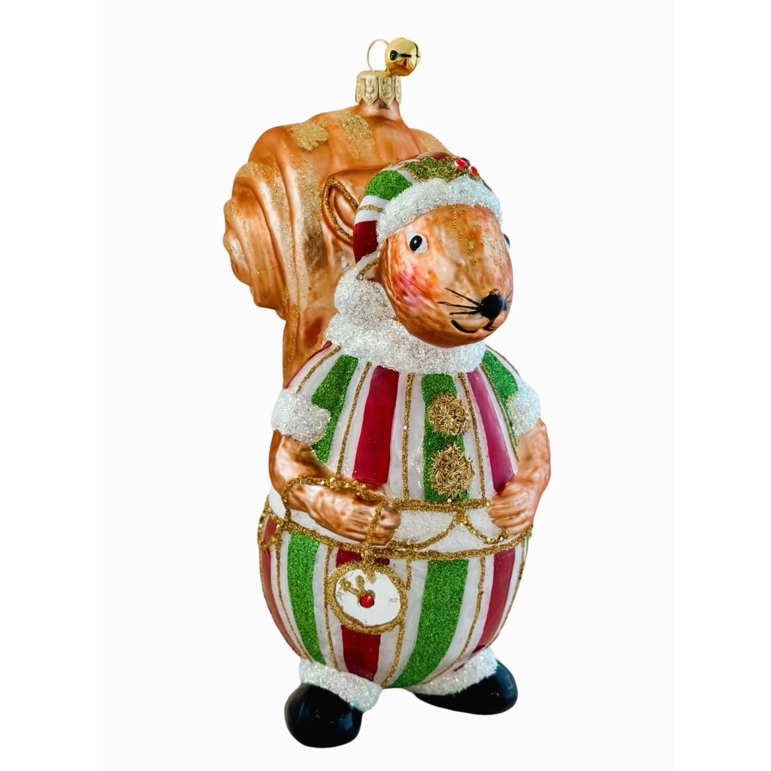 Glass Squirrel Scottie Ornament, 7"