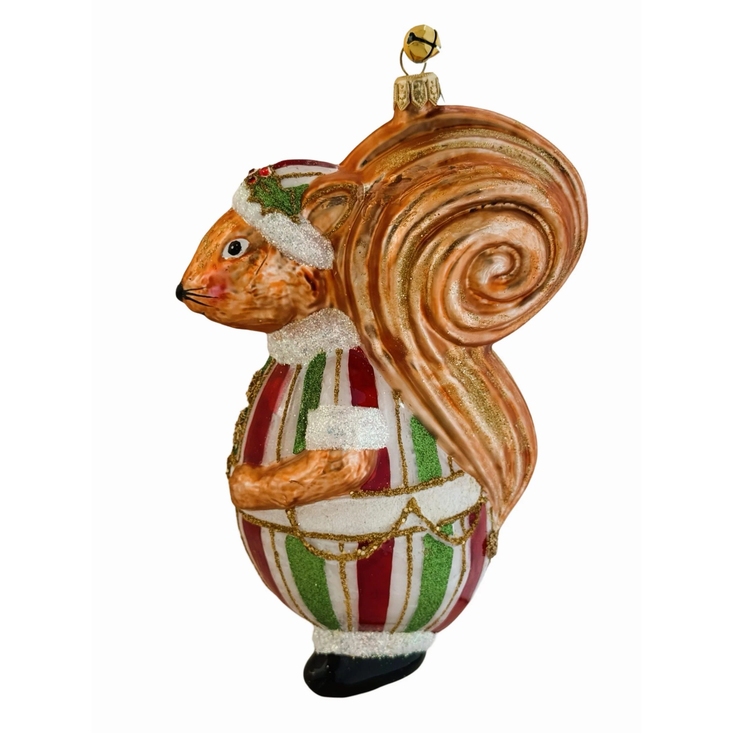 Glass Squirrel Scottie Ornament, 7" - Image 2