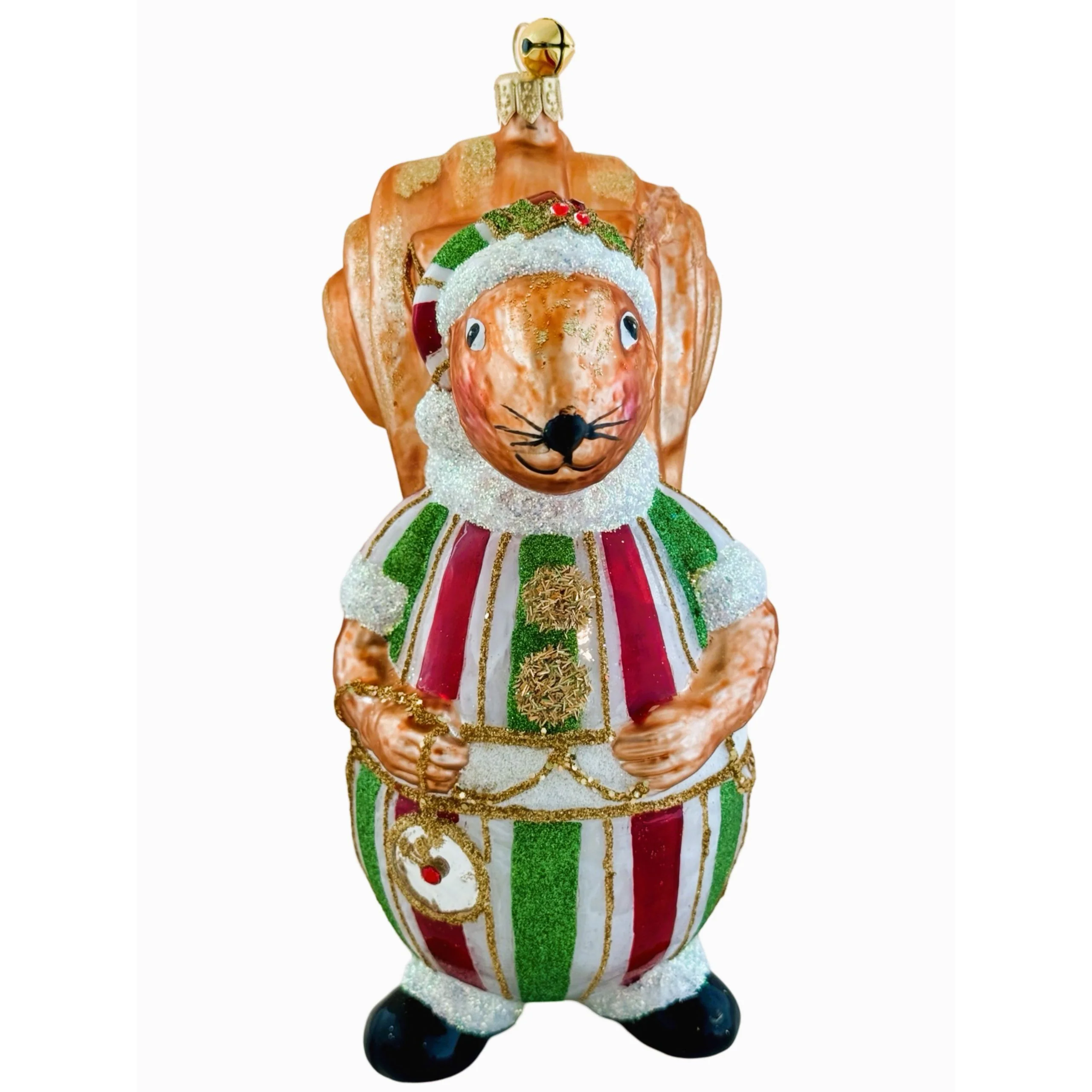 Glass Squirrel Scottie Ornament, 7" - Image 3