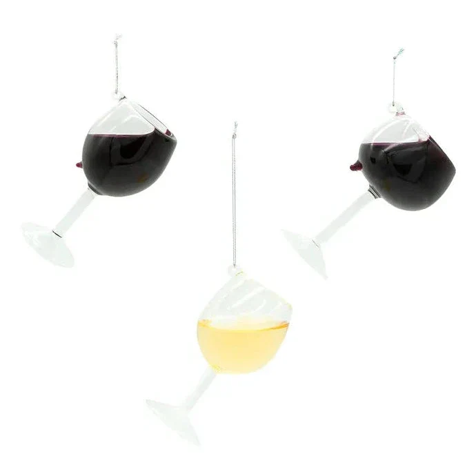 Glass Wine Glass Ornaments (3 Styles – Sold individually) - Image 3