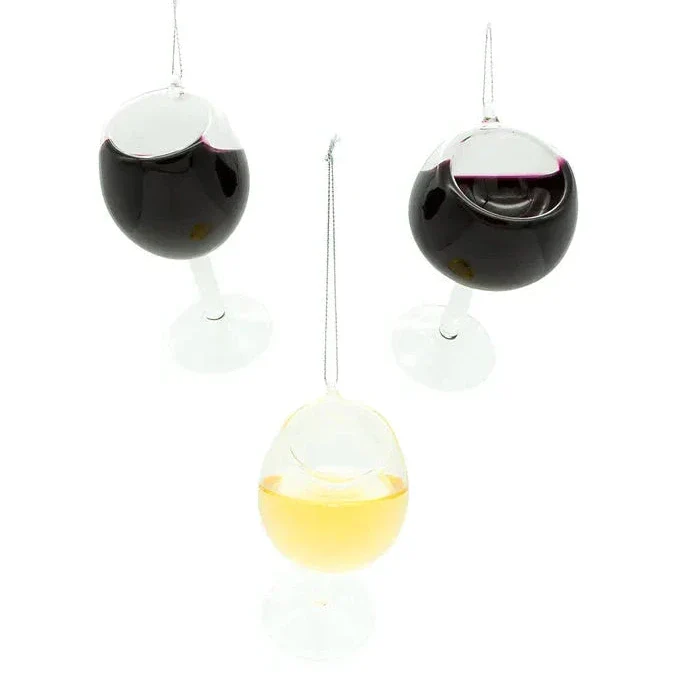 Glass Wine Glass Ornaments (3 Styles – Sold individually) - Image 4
