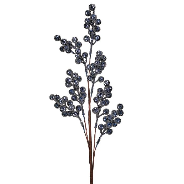 Glitter Berry Spray, 36" (Midnight Blue)
