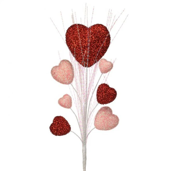 Glitter Heart Spray x7, 34"