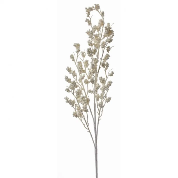 Glitter Pearl WP Marsh Berry Branch, 31" (White)
