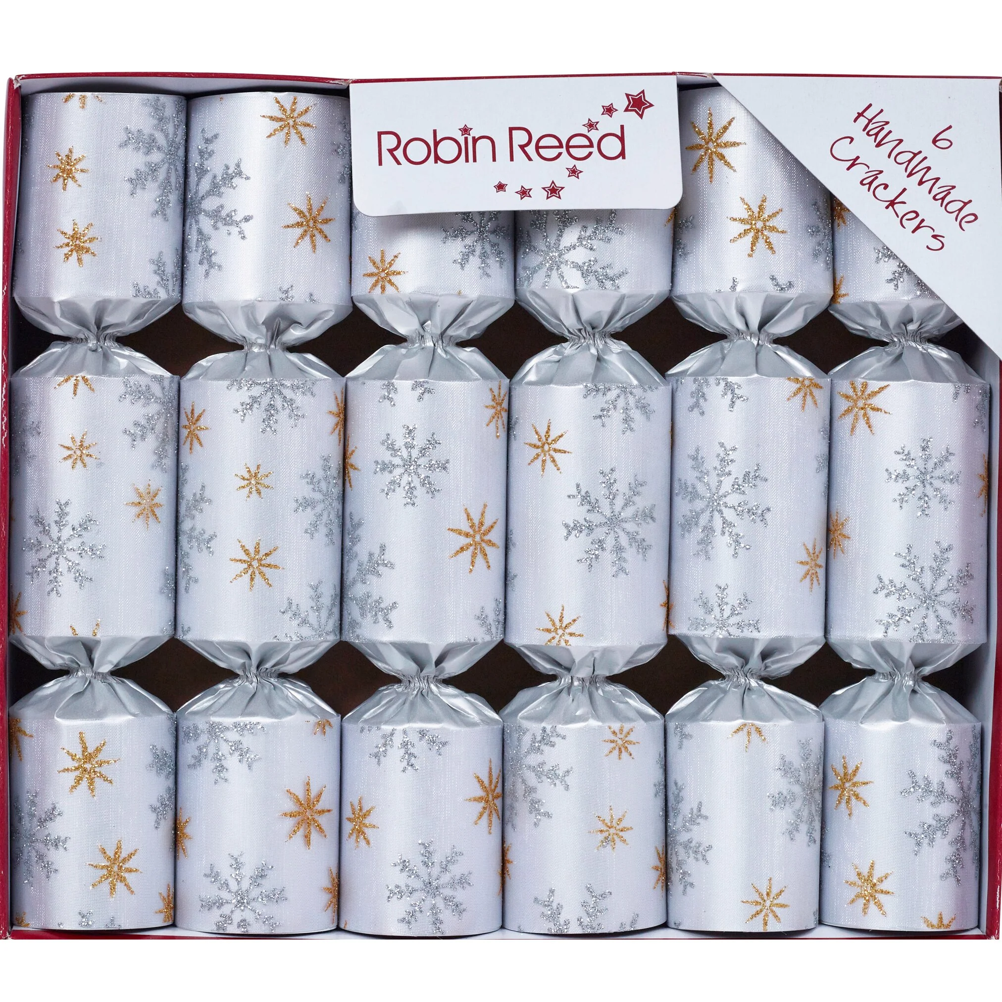 Glitter Snowsky Crackers, 8.5" (Set of 6)