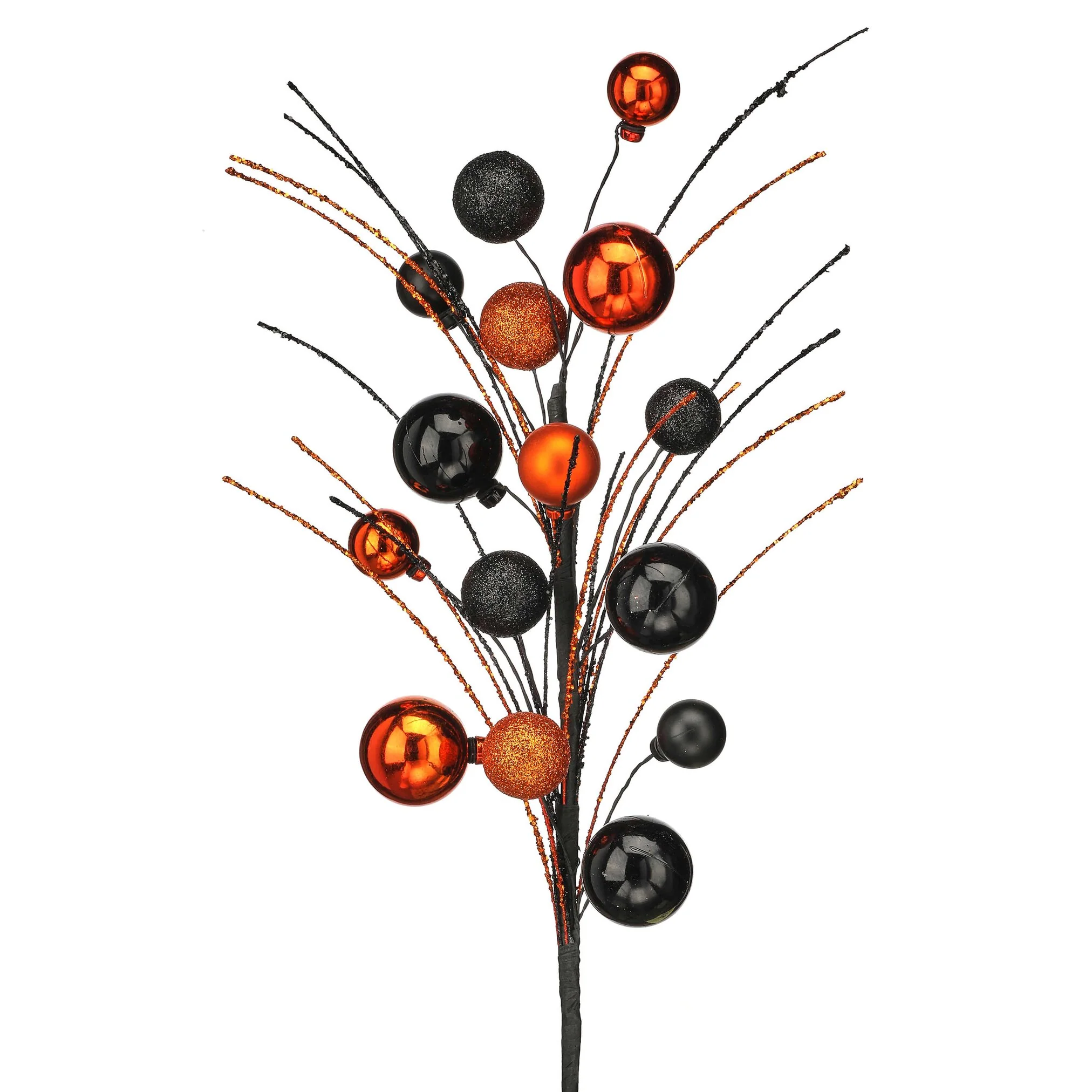 Glitter Halloween Ball Spray, 20" (Orange/Black)