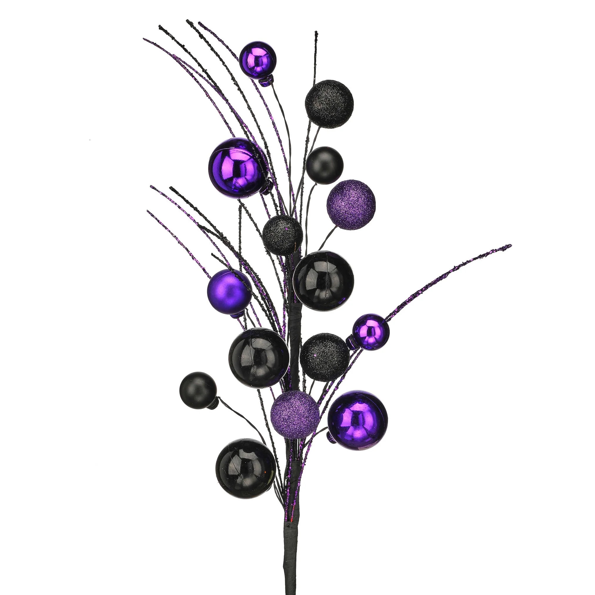 Glitter Halloween Ball Spray, 20" (Purple/Black)
