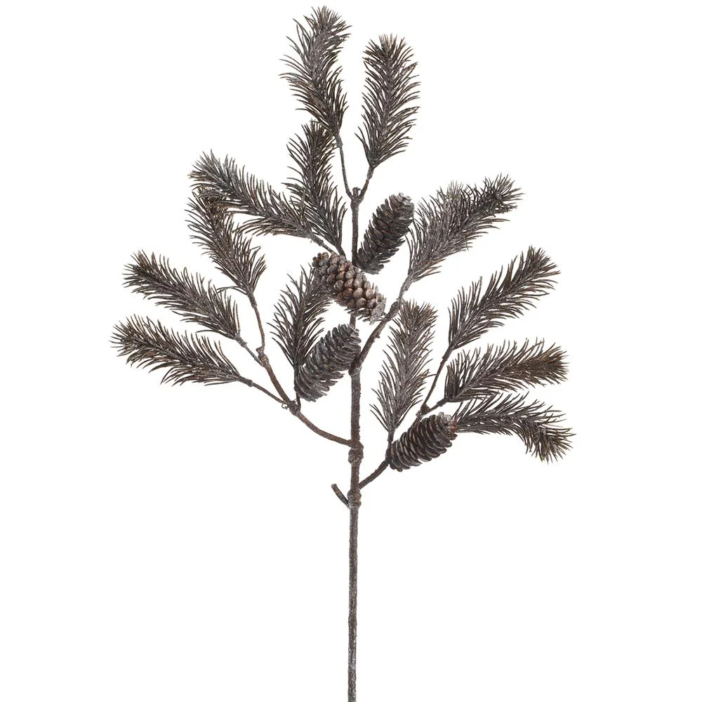 Glittered Pine Cone/Pine Spray, 29" (Brown)