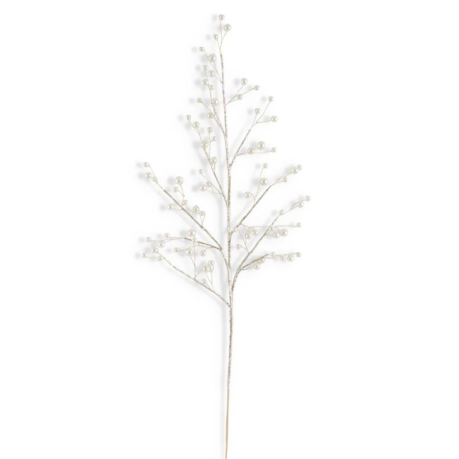 Gold Glittered Stem w/ Pearls, 29"