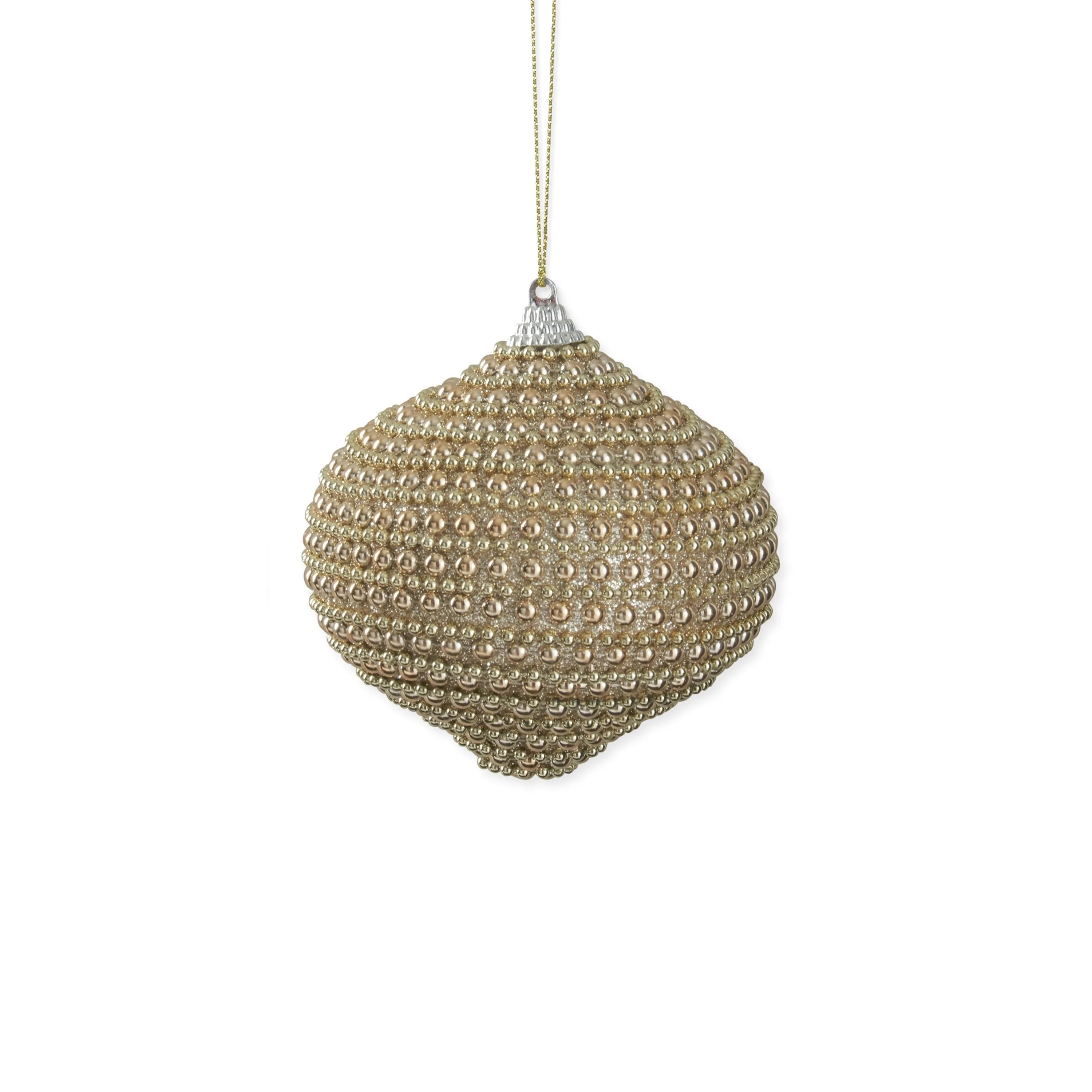 Gold Pearl Ornaments, 4.25" (2 styles - sold individually) - Image 3