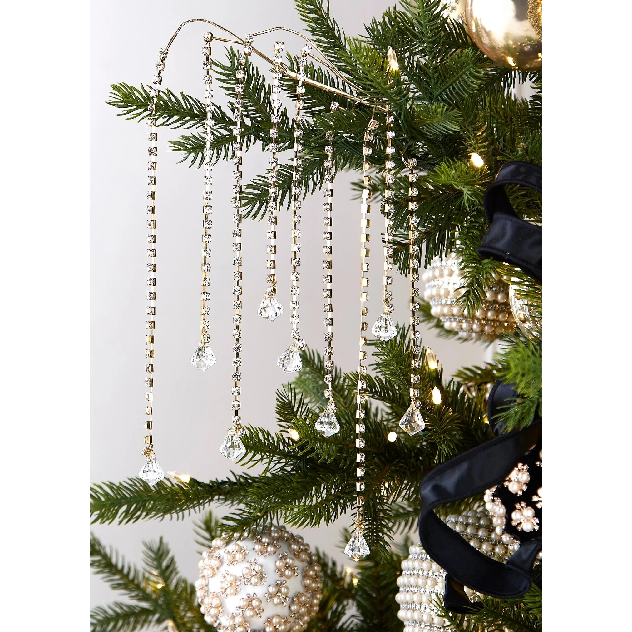 Gold Rhinestone and Jewel Spray, 37" - Image 2