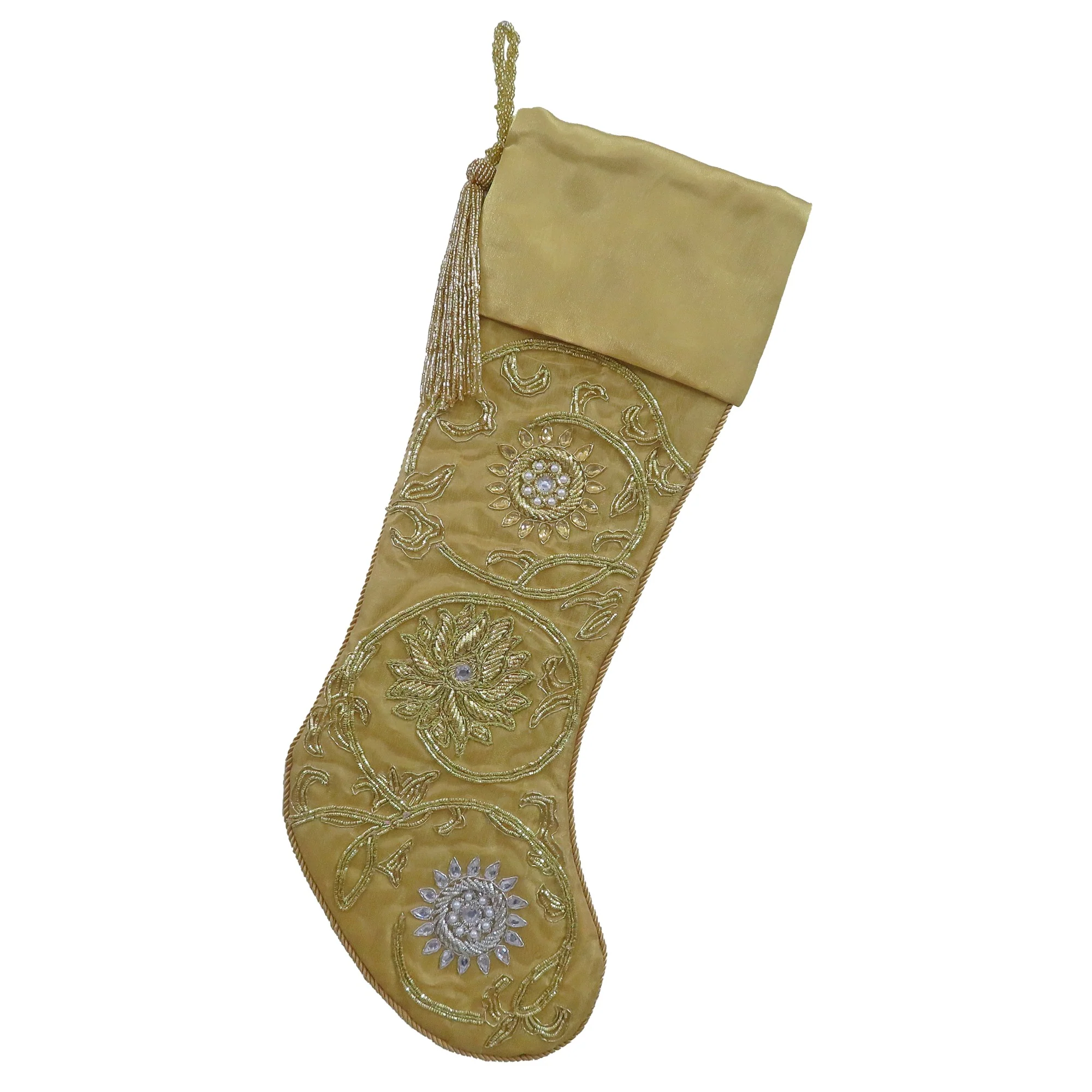 Gold Stocking W/Silver & Gold Embroidery - Image 2