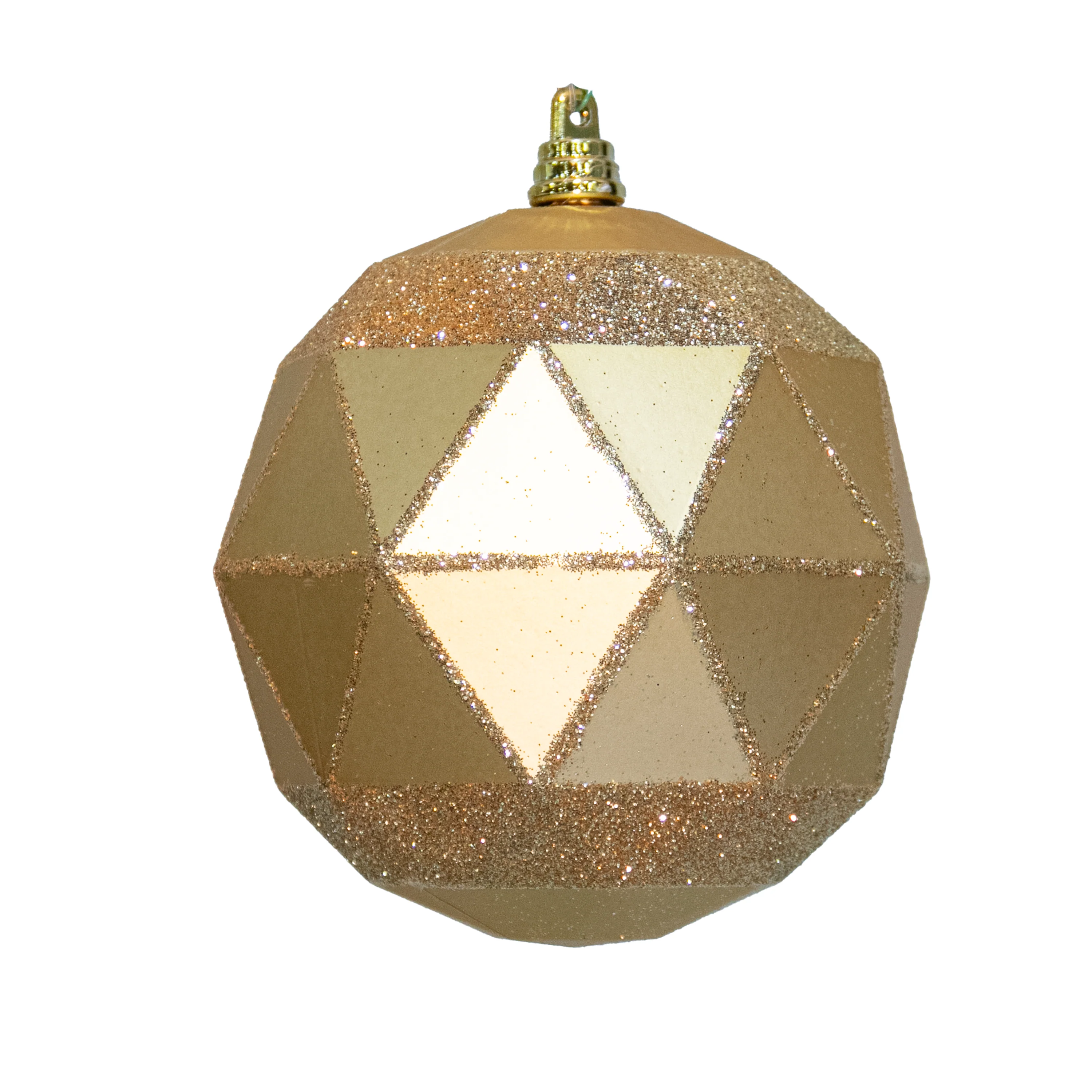 Shatterproof Gold Glitter Ball Ornament, 5" (120MM)