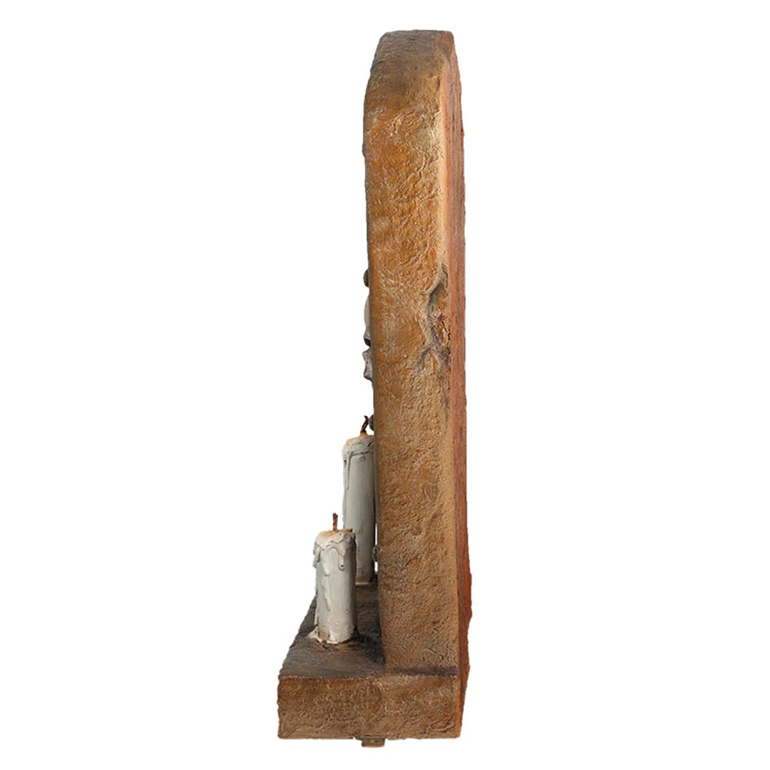Large Gravestone w/Two Candles Decoration, 48" - Image 3