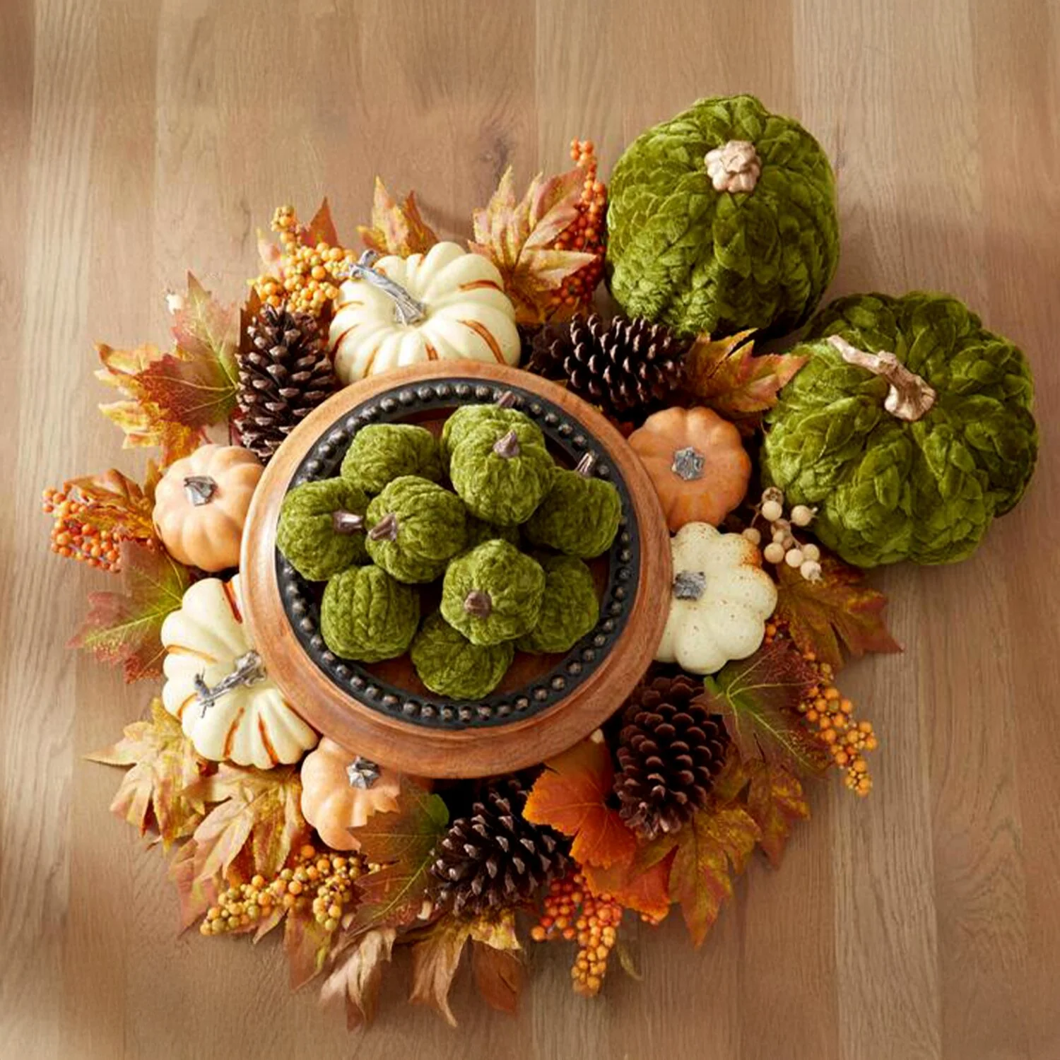 Green Braided Pumpkin, 8" - Image 3