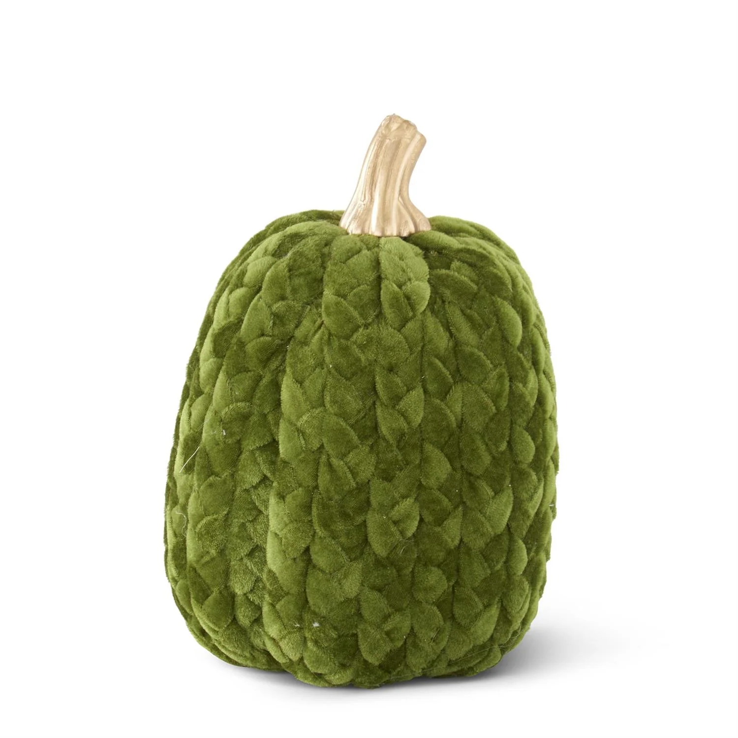 Green Braided Pumpkin, 9.75"