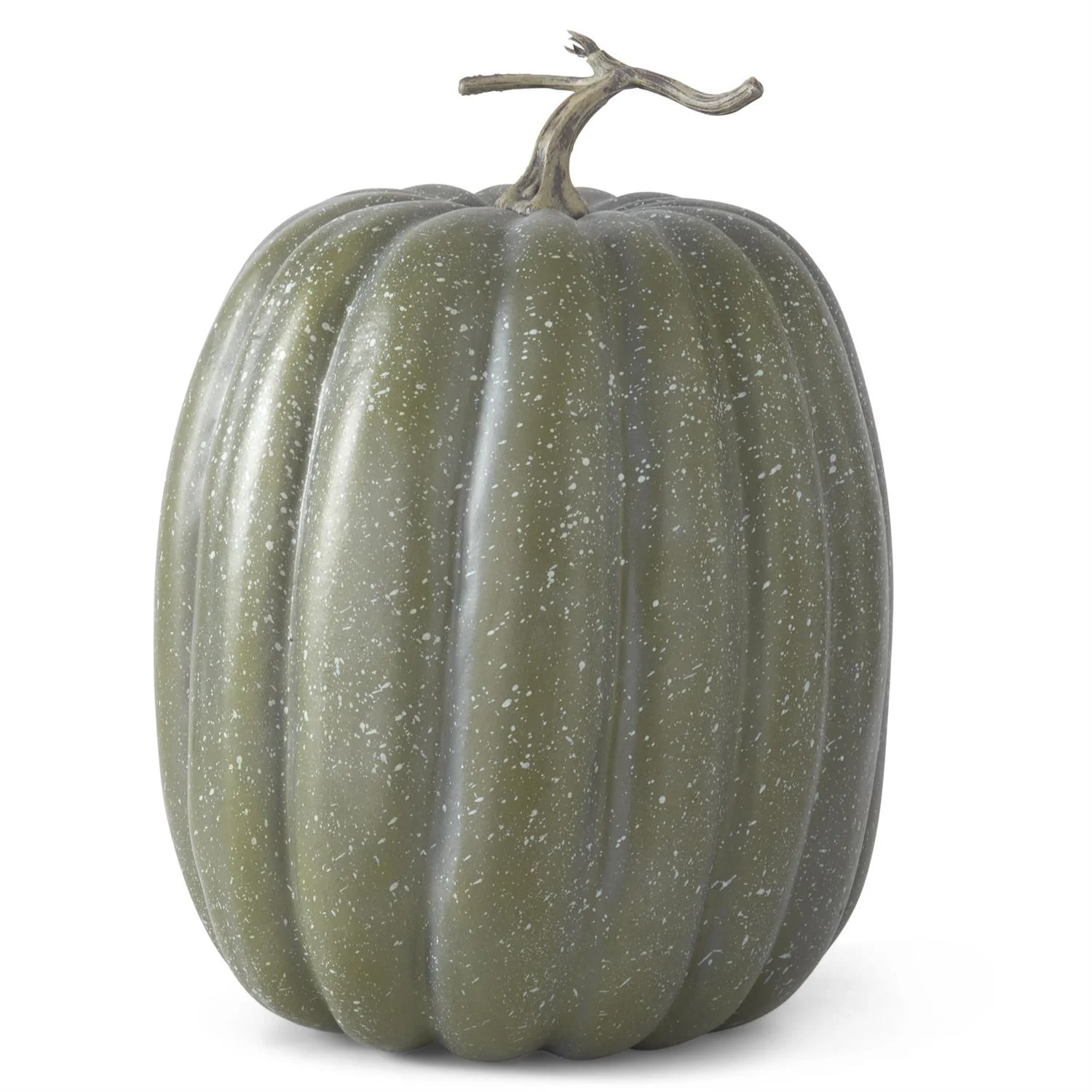 Green & Gray Speckled Tall Pumpkin, 19"