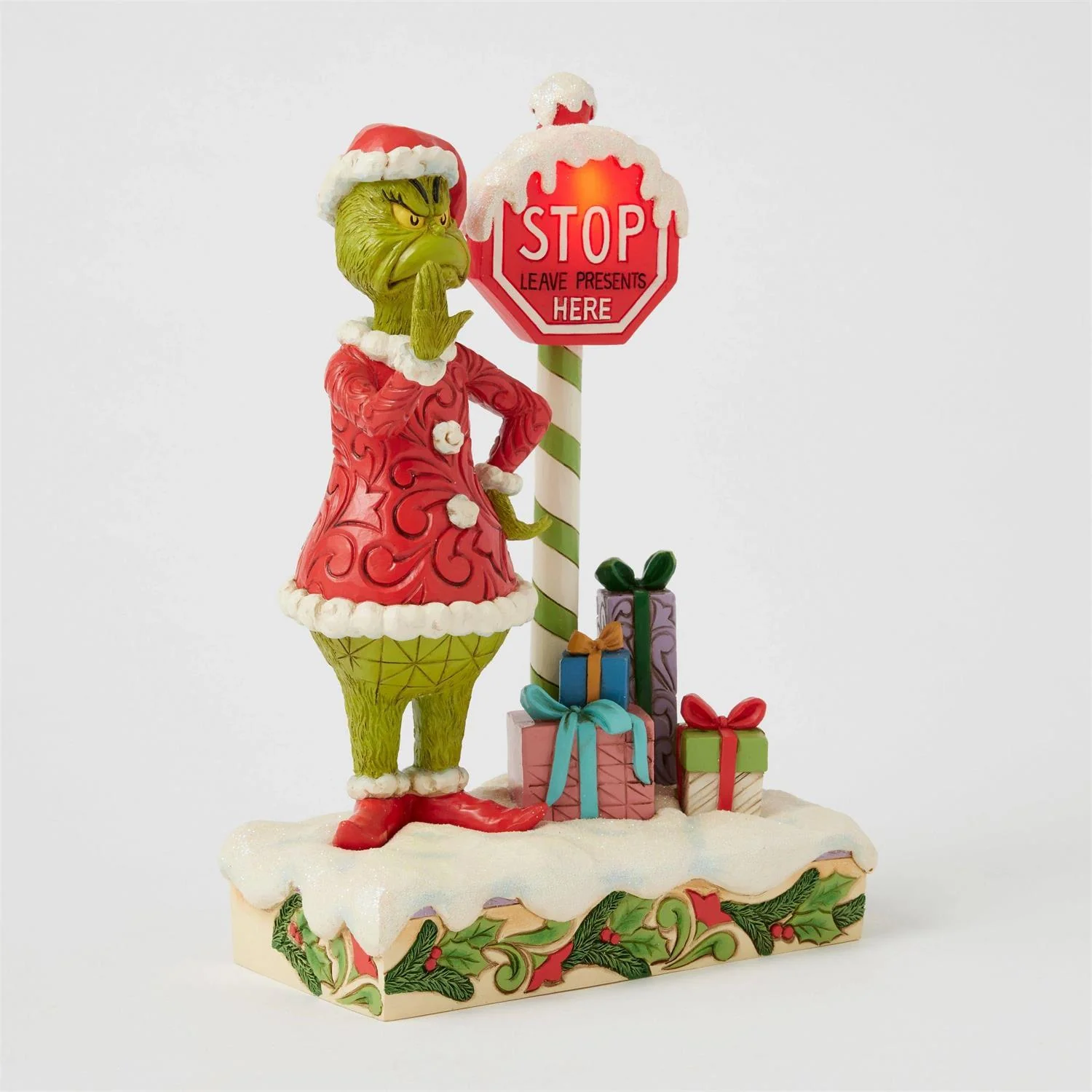 Grinch by Stop Sign LED Figurine - Image 2