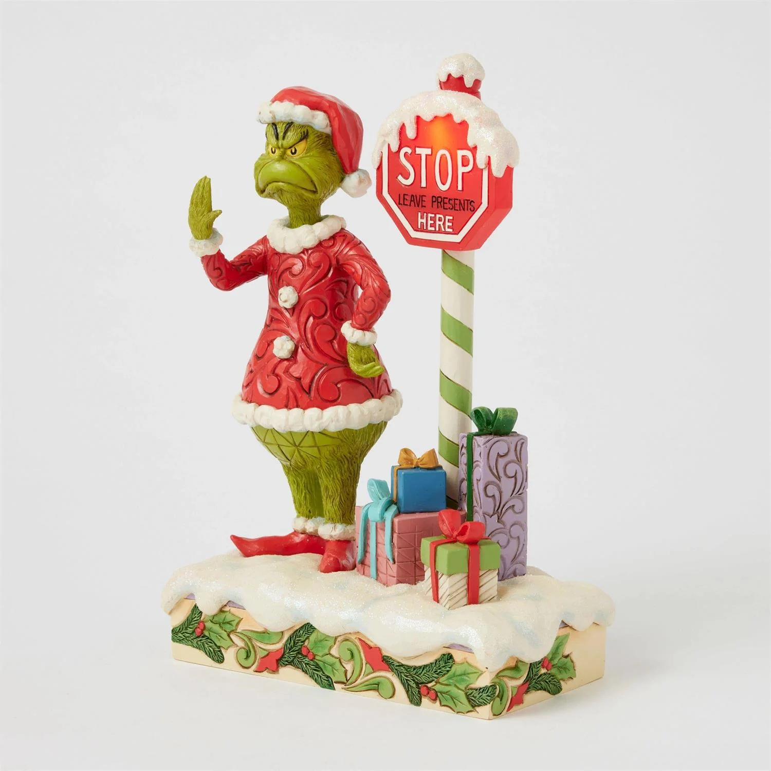Grinch by Stop Sign LED Figurine - Image 3