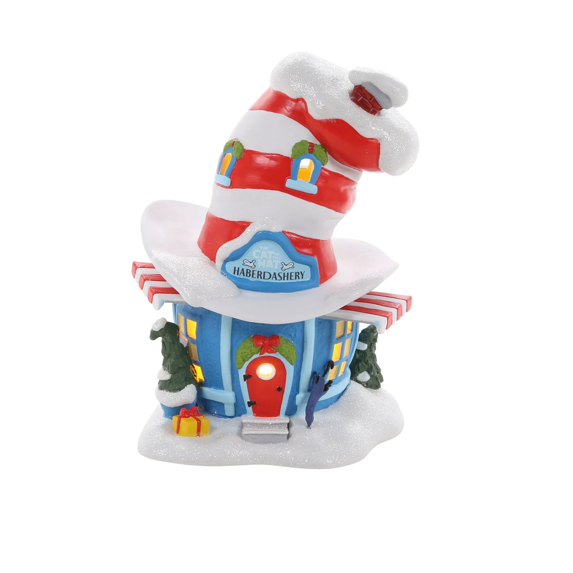 Grinch Village - Cat In The Hat Haberdashery Figurine, 8.25" - Image 2