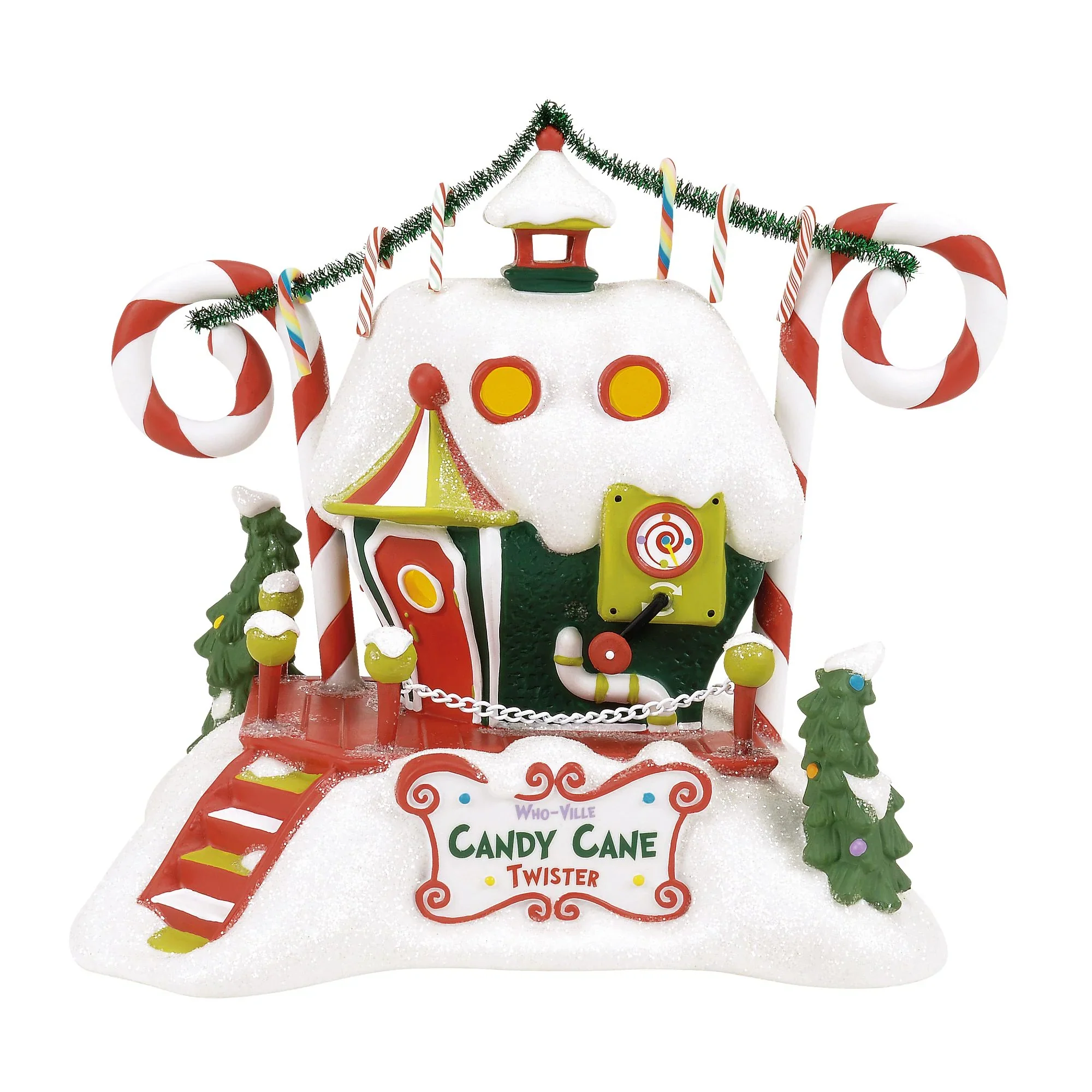 Grinch Village - Who-Ville Candy Cane Twisters Figurine, 7"