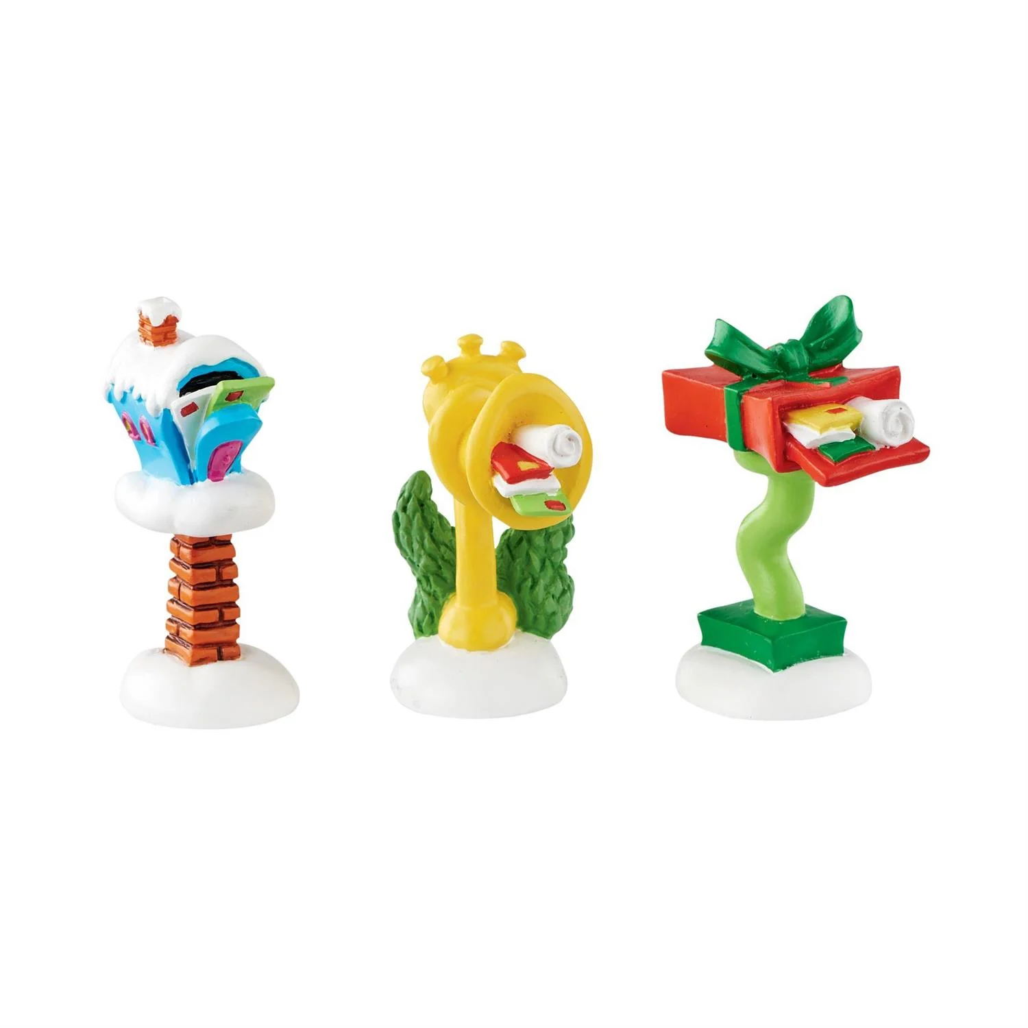 Grinch Village - Who-ville Wacky Mailboxes (Set of 3) Figurine
