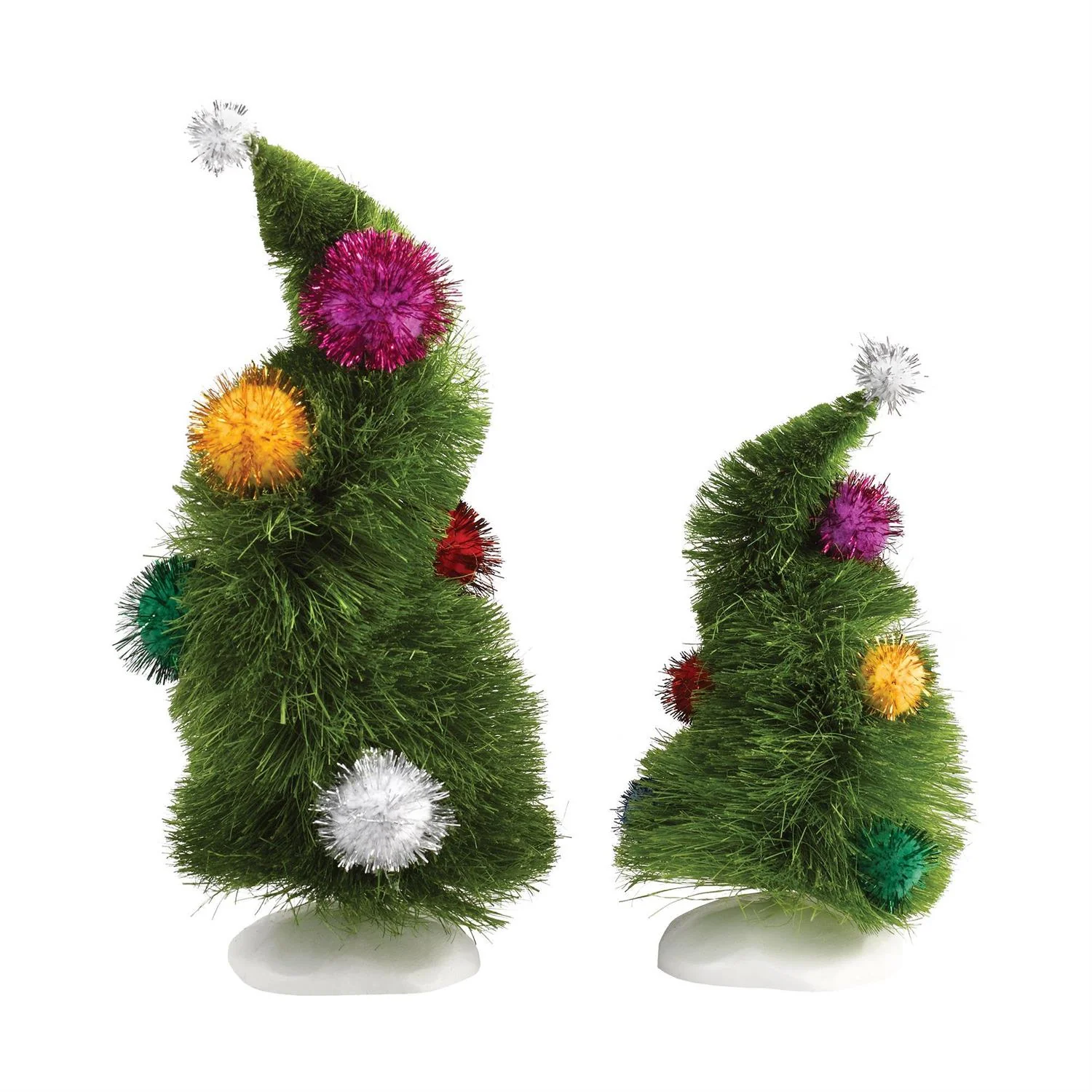 Grinch Village - Wonky Trees (Set of 2) Figurines