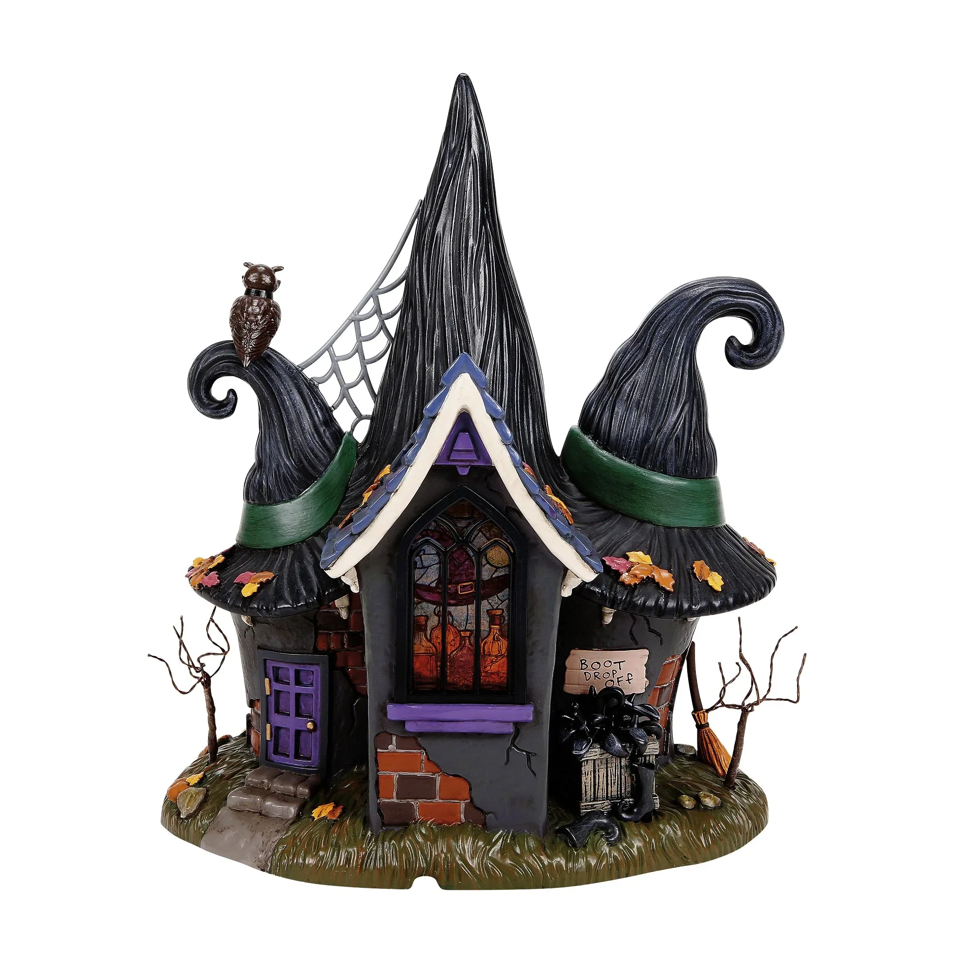 Snow Village Halloween - 50th Temple of Enlightened Hag Figurine, 10.24" - Image 5