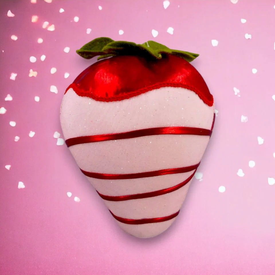 Hanging Pink Strawberry, 10.5"