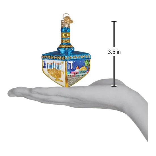 Hanukkah Dreidel Ornament, 3.5" - Image 5