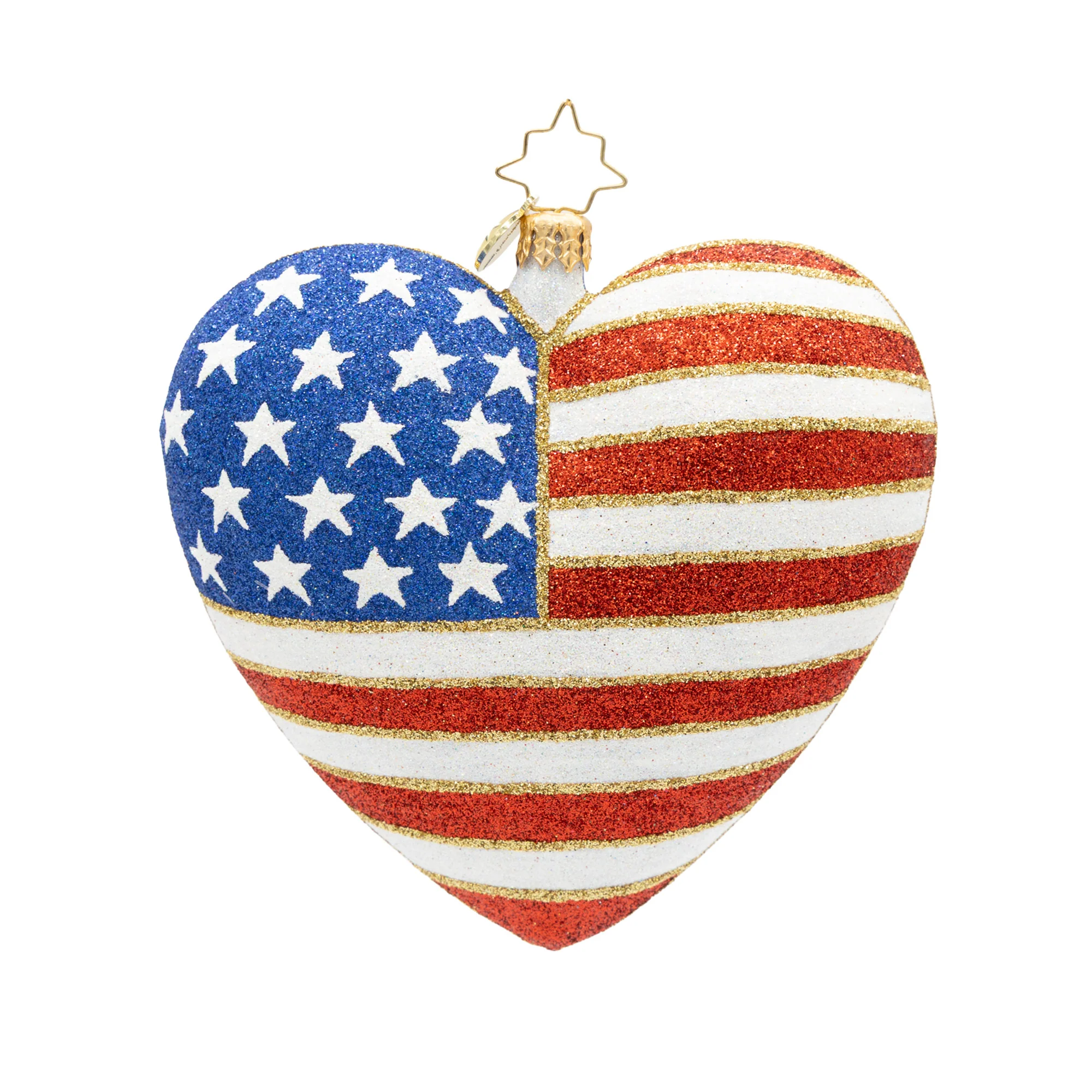 Heart of Independence – 250 Years Glass Ornament, 4.25" - Image 2