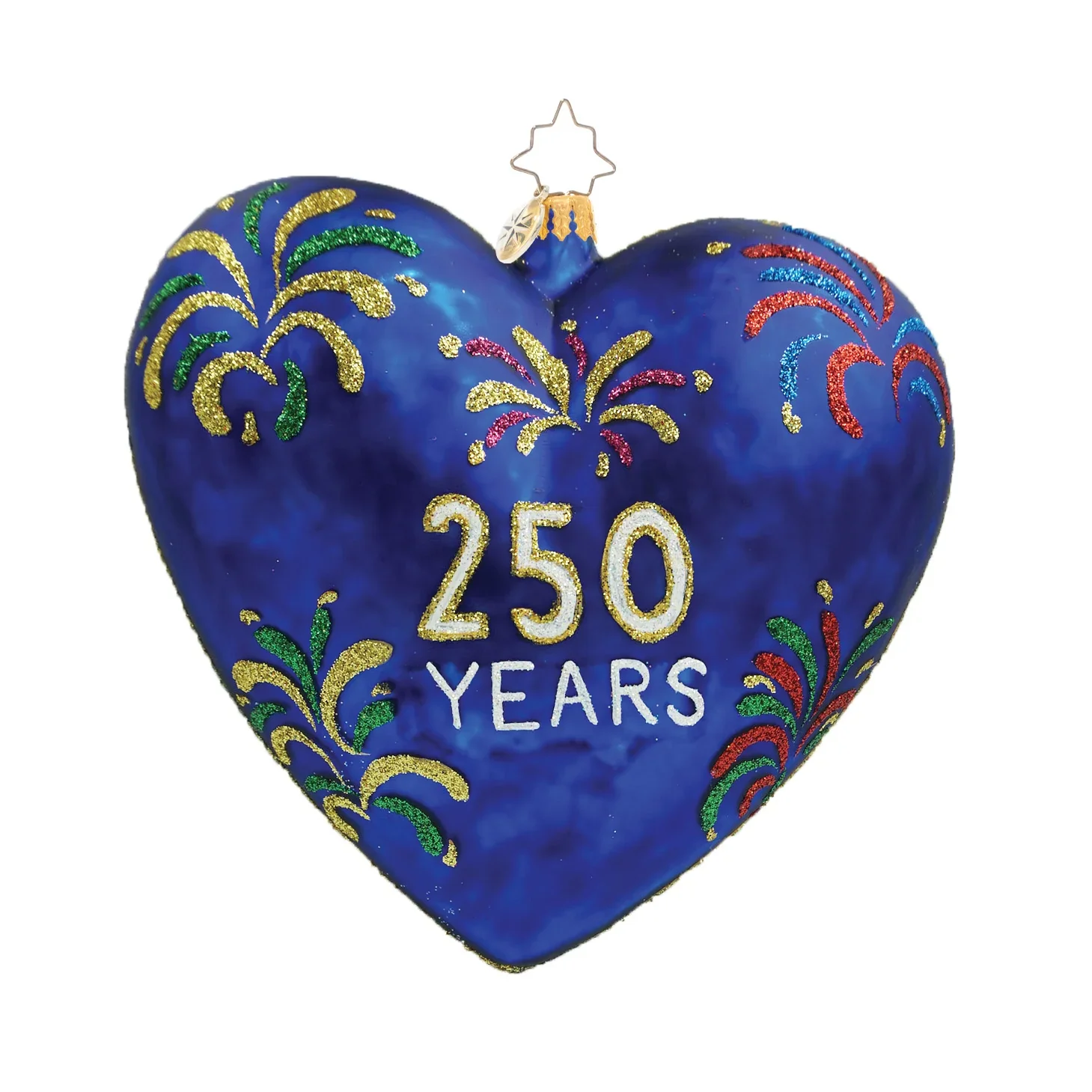 Heart of Independence – 250 Years Glass Ornament, 4.25" - Image 3