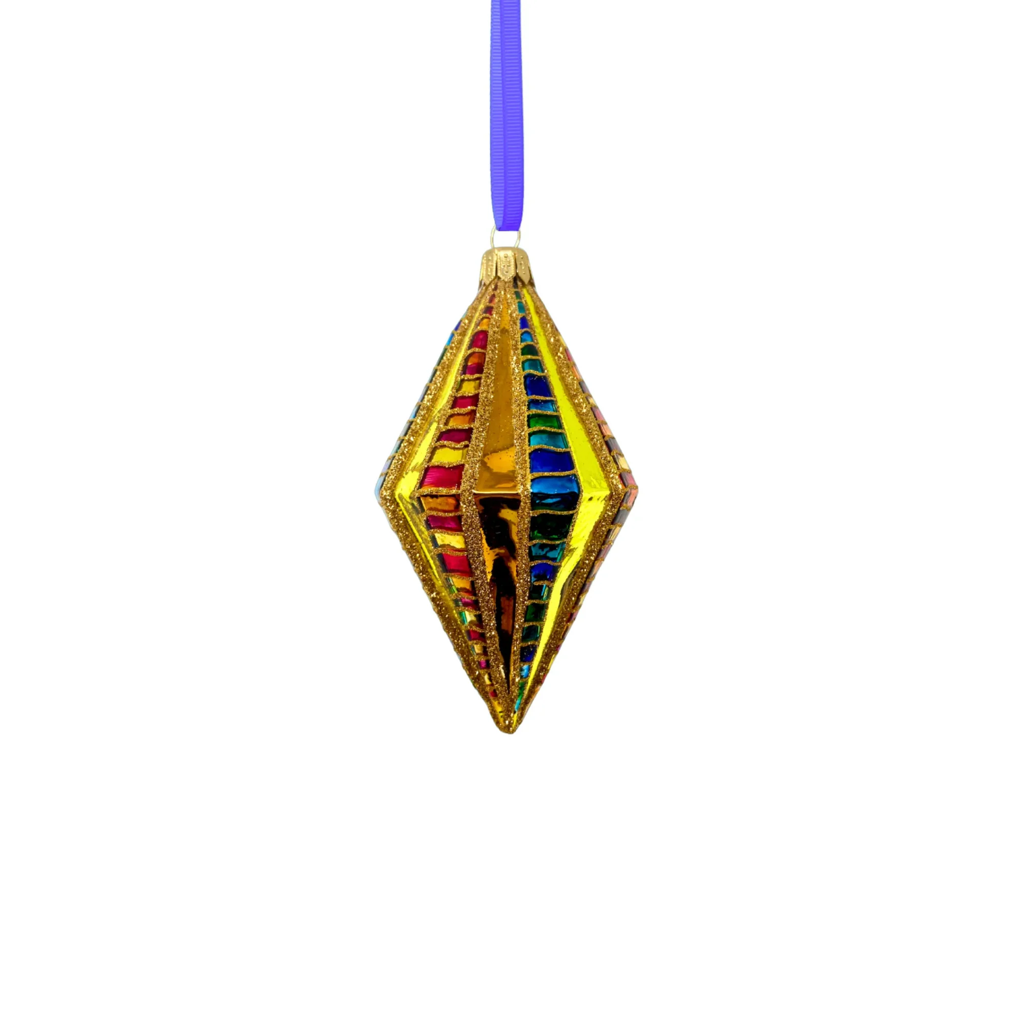 High Roller Diamond Glass Ornament, 4" - Image 2