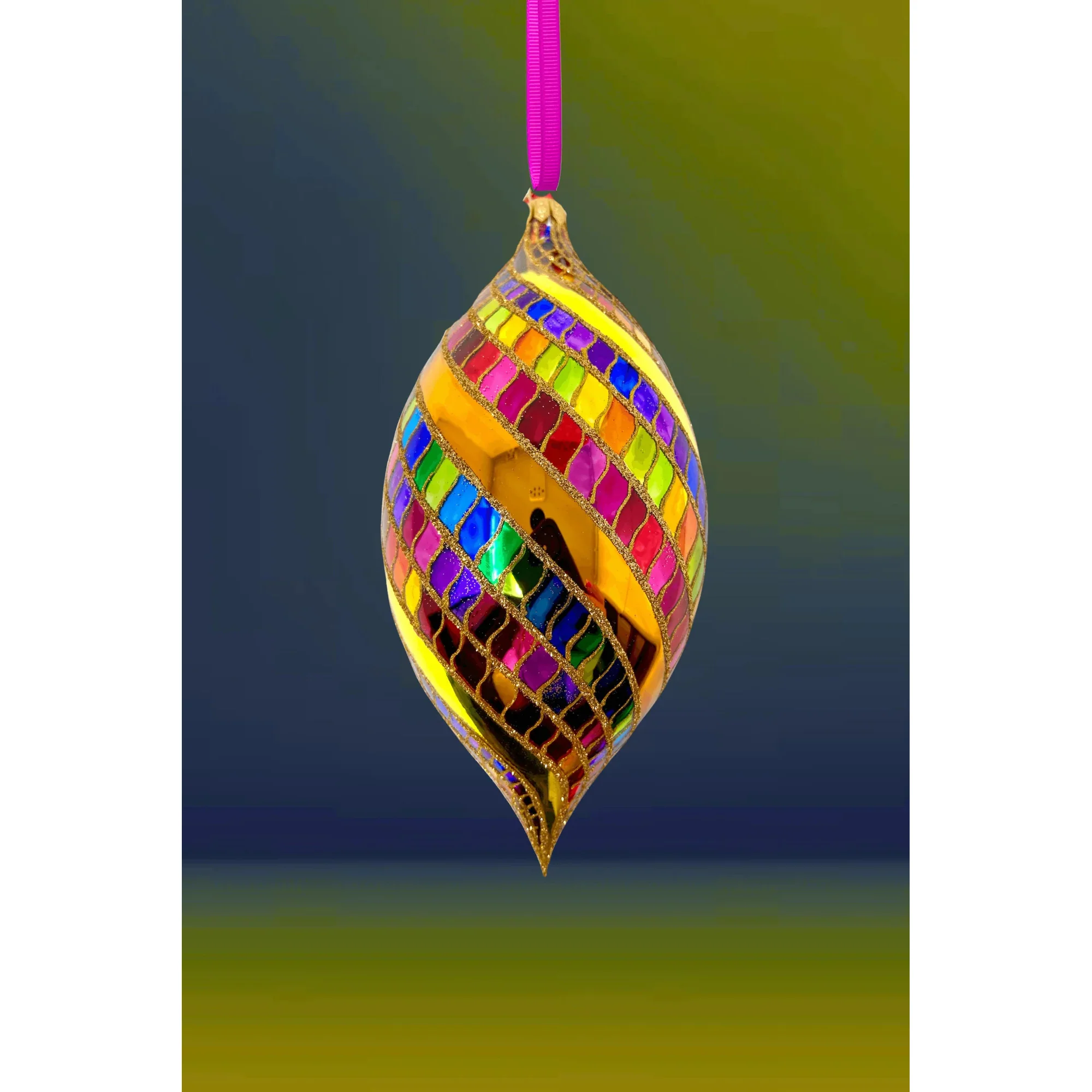 High Roller Spinner Glass Ornament, 7"