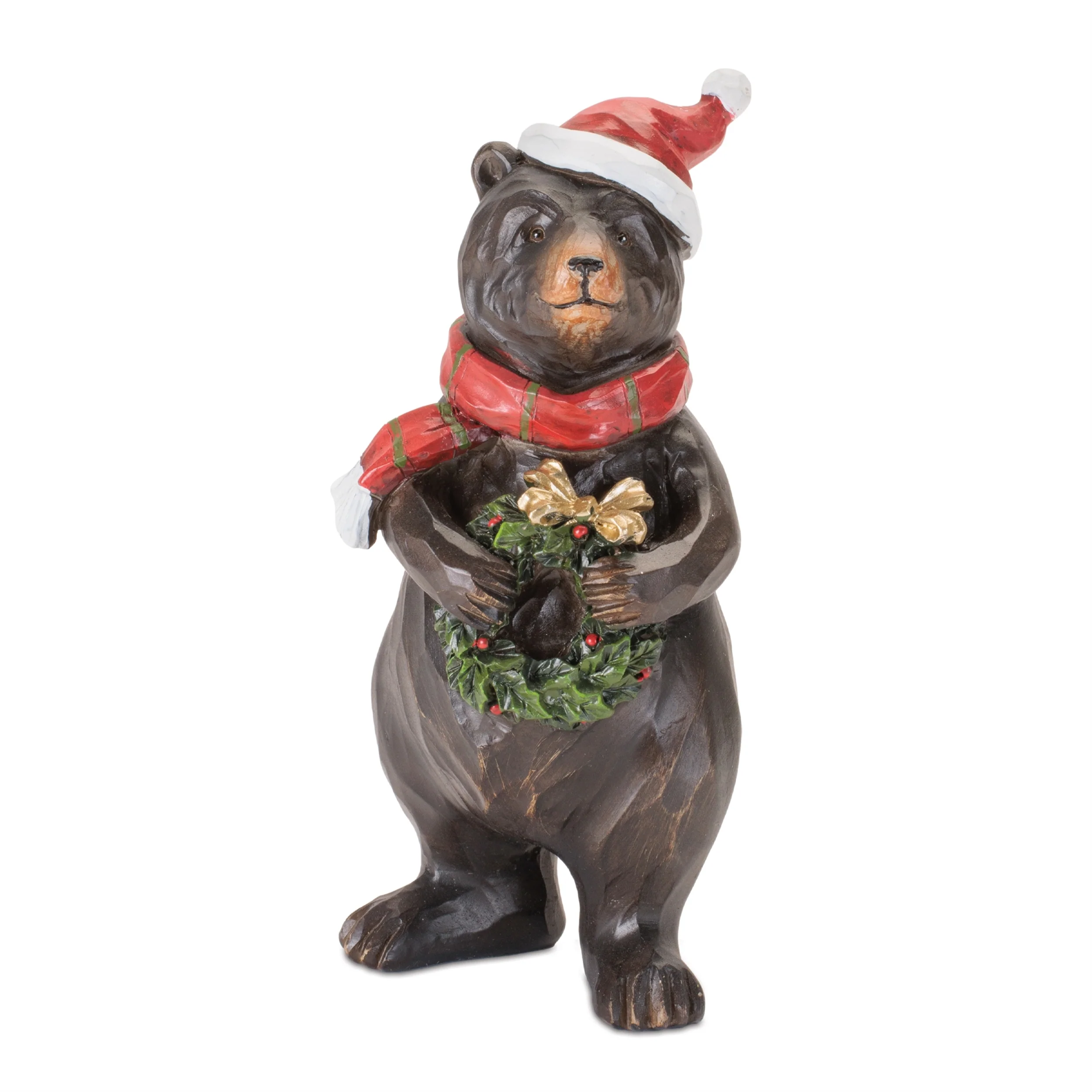 Resin Holiday Bear Figurine, 5 - 6.5" (3 styles - sold individually) - Image 2