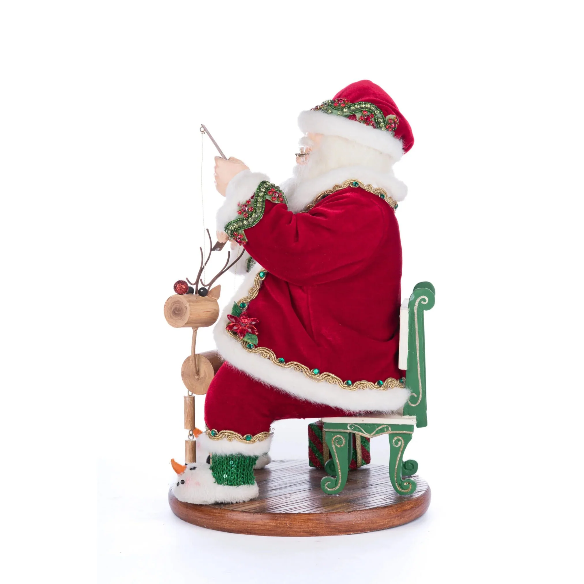 Holiday Magic Santa With Marionette Figurine, 14" - Image 2