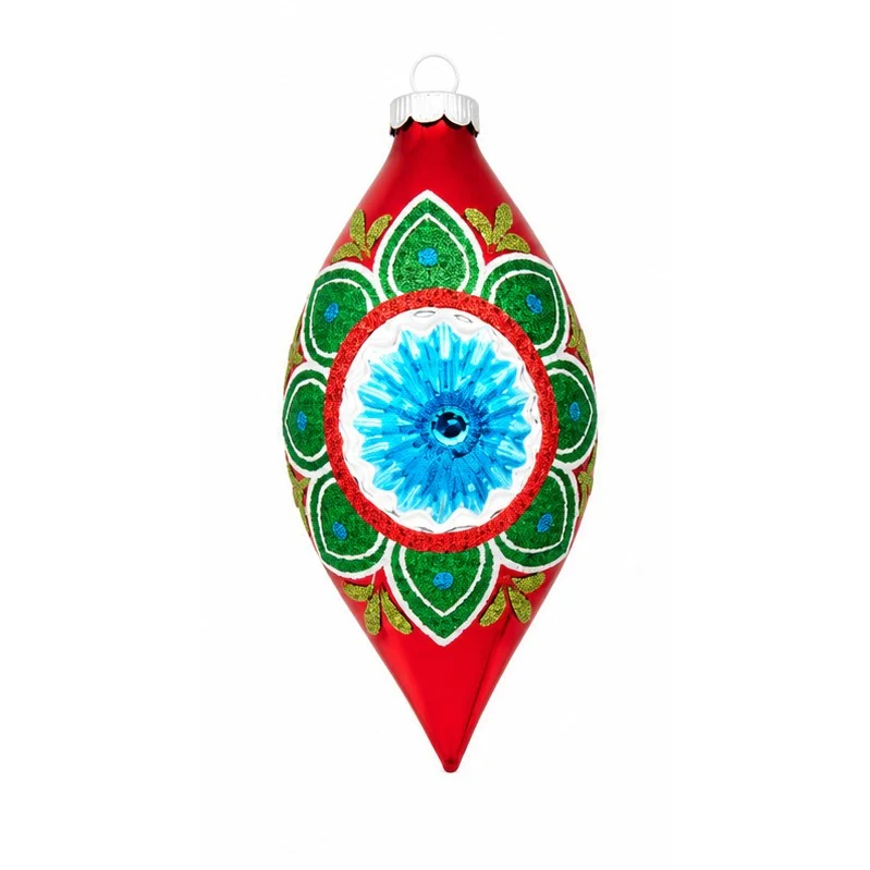 Holiday Splendor Glass Reflector Tulip Ornament, 7" (4 styles - sold individually) - Image 3