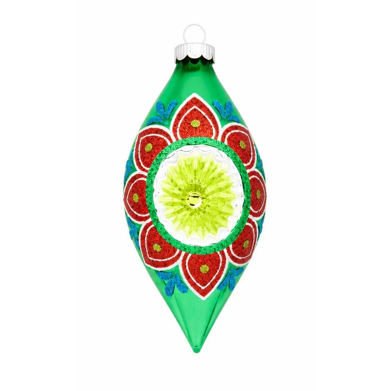 Holiday Splendor Glass Reflector Tulip Ornament, 7" (4 styles - sold individually) - Image 4