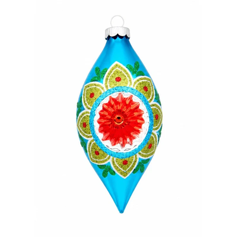 Holiday Splendor Glass Reflector Tulip Ornament, 7" (4 styles - sold individually) - Image 5