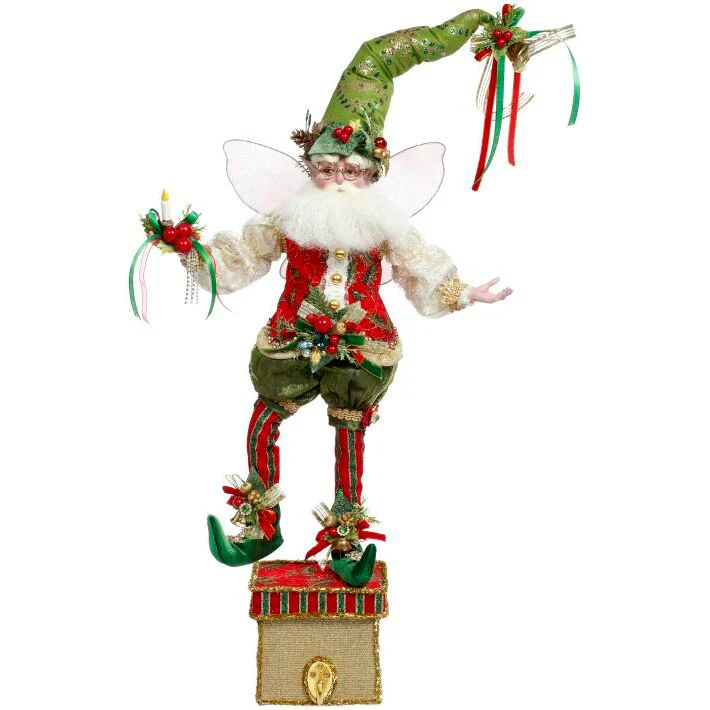 Holly and Ivy Fairy Stocking Holder Figurine, 21"