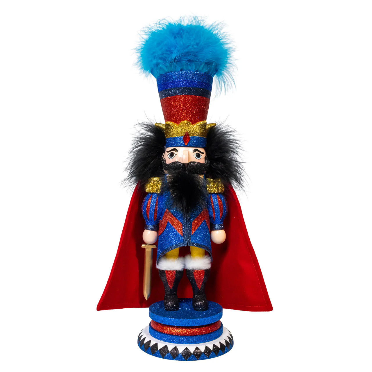Hollywood Nutcrackers™ Red & Blue King Nutcracker Figurine, 15" - Image 6