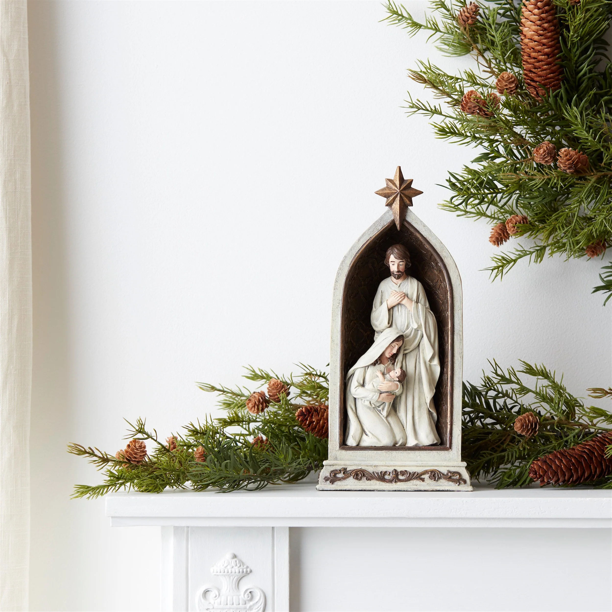 Holy Family in Arch 12.5"H Resin - Image 3