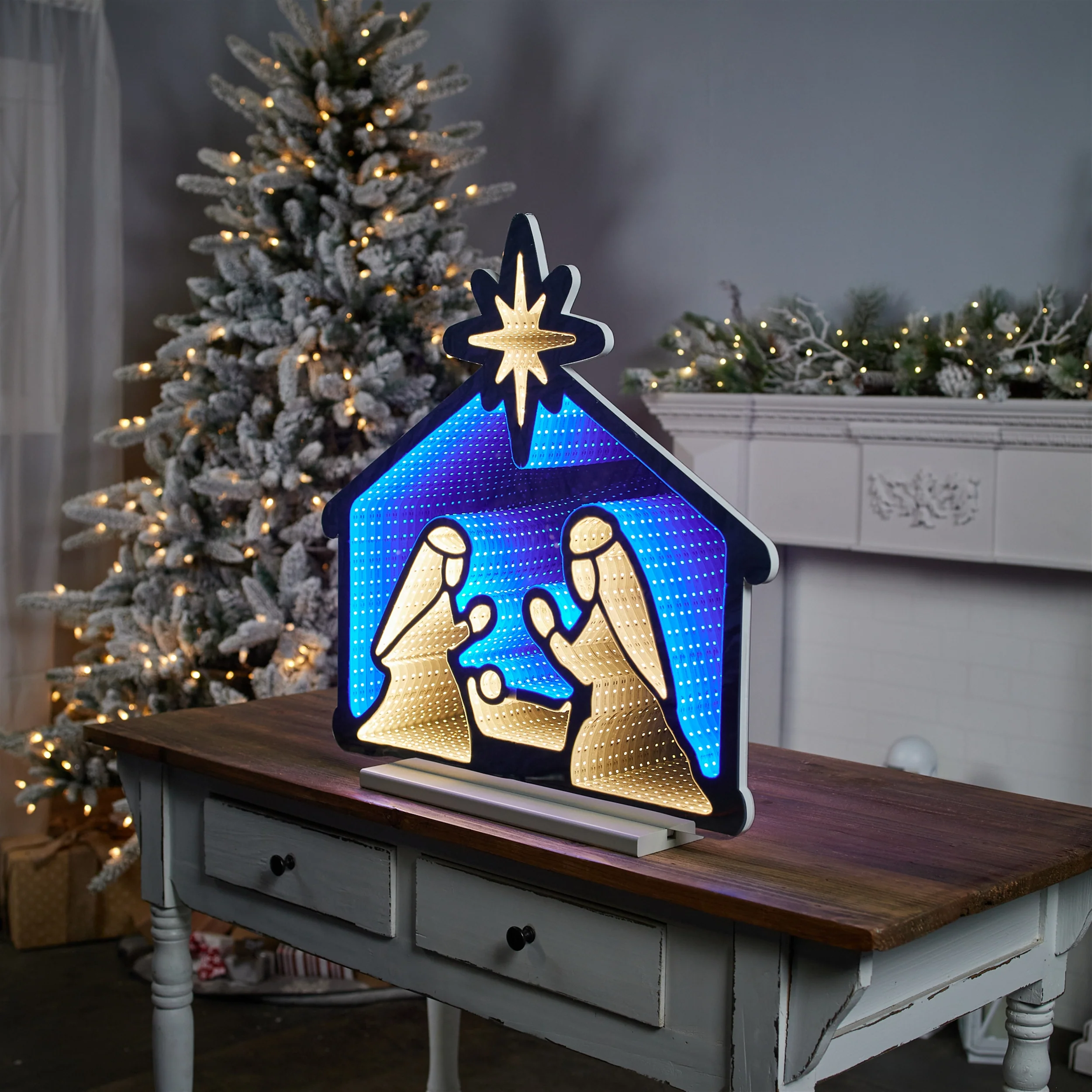 Holy Family Infinity Light, Acrylic w/UL Plug, 24.5" - Image 3