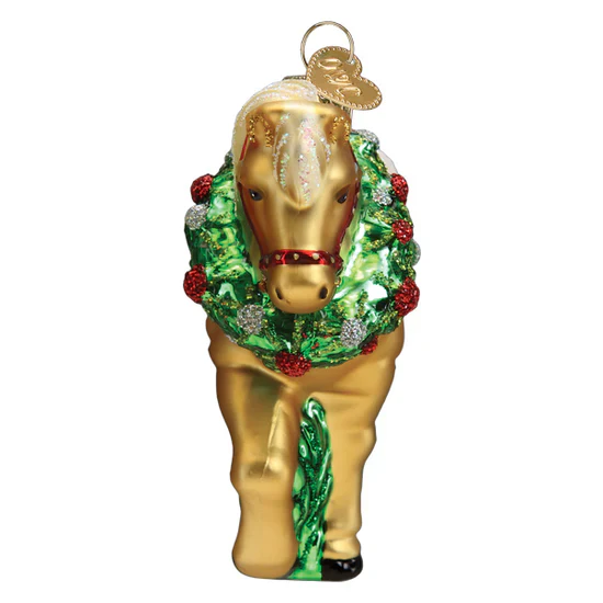 Horse With Wreath Ornament, 3.5" - Image 3