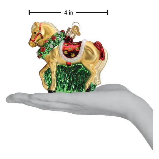Horse With Wreath Ornament, 3.5" - Image 5