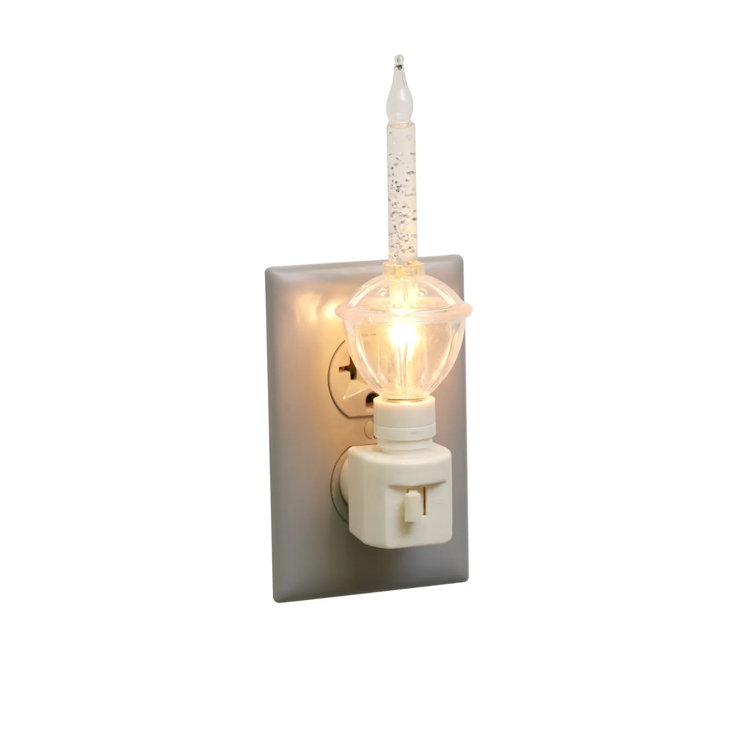 Incandescent Bubble Night Light - Clear Base w/Silver or Gold Glitter (2 styles - sold individually) - Image 3