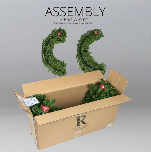 Sequoia Fir Artificial Green Wreath, 36" - Image 4