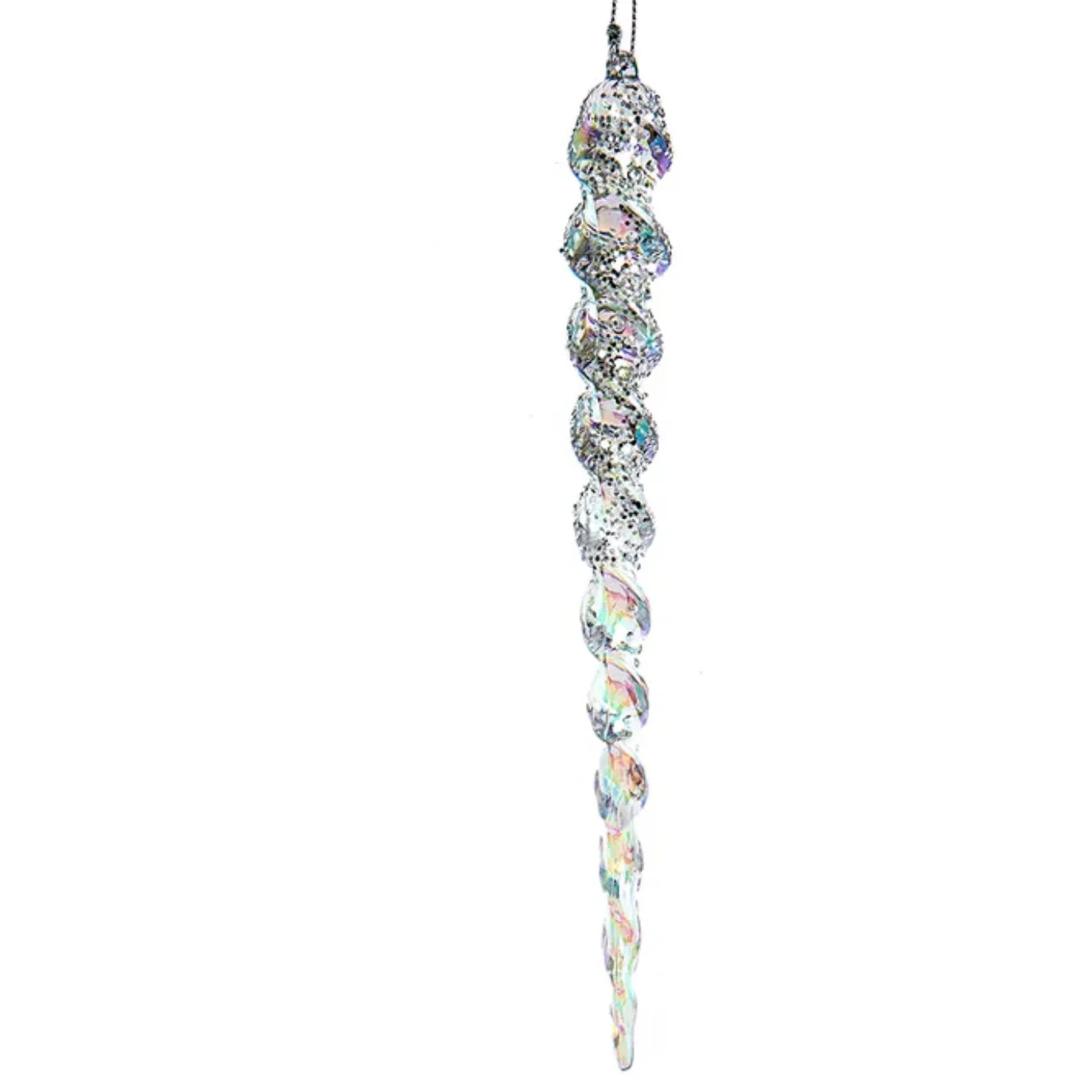 Iridescent Lavender Blue, Clear and Silver Icicle Ornaments (2 Styles β Sold individually) - Image 3